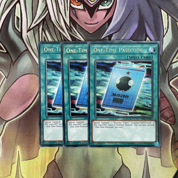 CIBR-EN061 x3 One-Time Passcode Rare Excellent Condition Yugioh