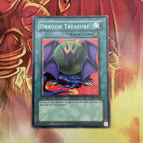 LOB-E072 YuGiOh Dragon Treasure Short Print 1st Edition (LOB 2002) EXC-