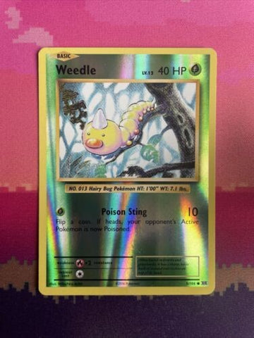 Pokemon Card Weedle Evolutions Reverse Holo Common 5/108 Near Mint