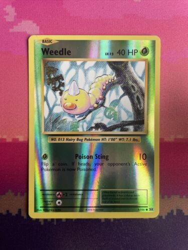 Pokemon Card Weedle Evolutions Reverse Holo Common 5/108 Near Mint