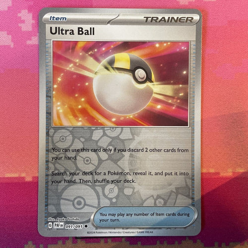 Pokemon Card Ultra Ball Paldean Fates Reverse Holo 091/091 NM