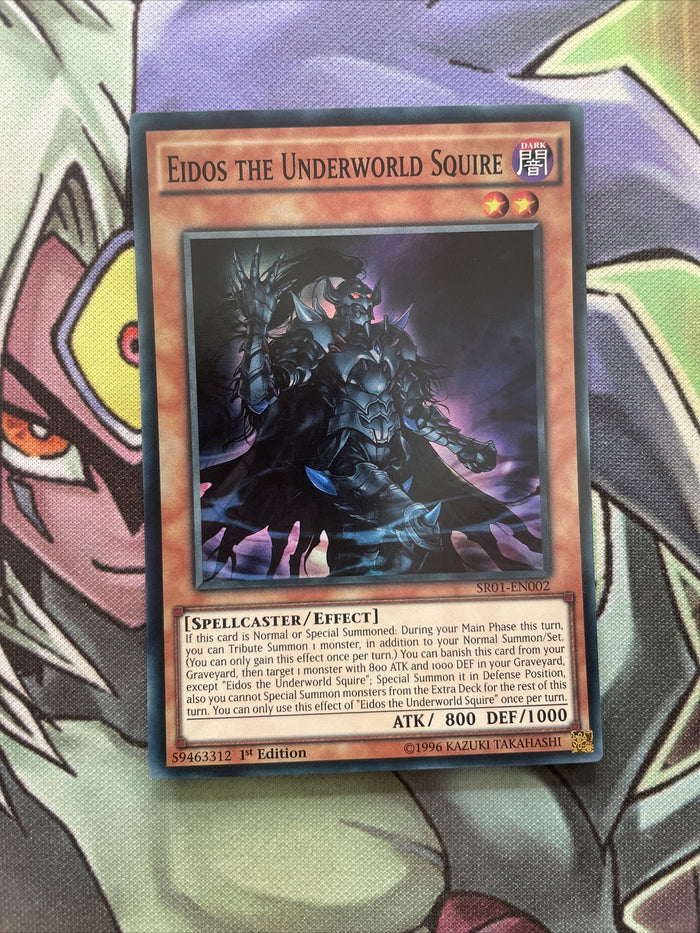 SR01-EN002 Eidos the Unsderground Squire Super Rare 1st Edition NM Yugioh Card