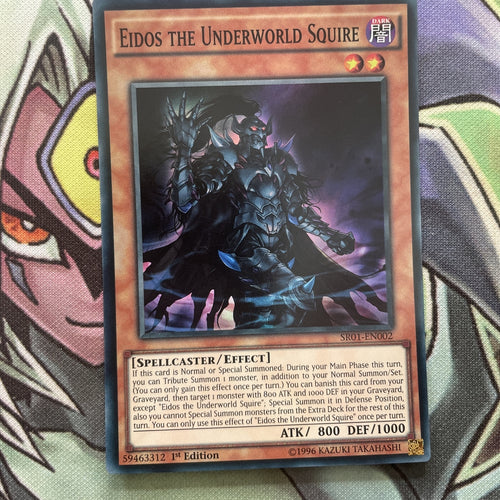 SR01-EN002 Eidos the Unsderground Squire Super Rare 1st Edition NM Yugioh Card
