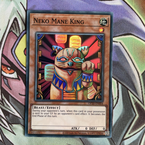 OP20-EN004 Neko Mane King Super Rare Unl Edition NM Yugioh Card