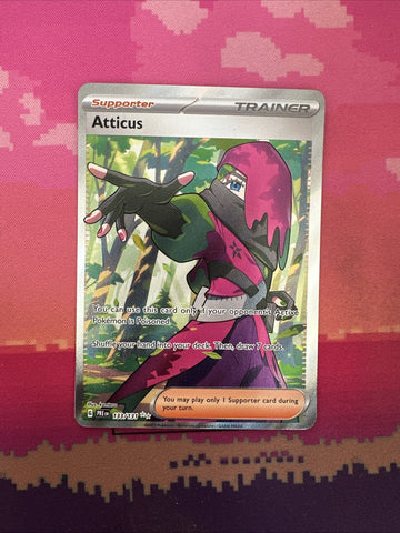 Pokemon Card Atticus 133/131 Prismatic Evolutions Ultra Rare Near Mint