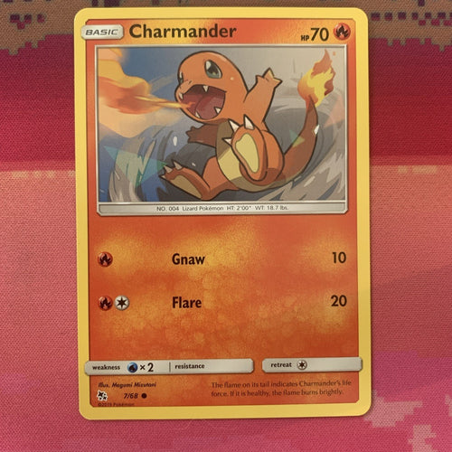 Pokemon Card Charmander Fates Hidden Fates Common 7/68 Near Mint