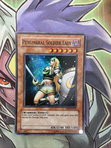 DR3-EN033 Penumbral Solider Lady Super Rare Unlimited Edition NM Yugioh Card