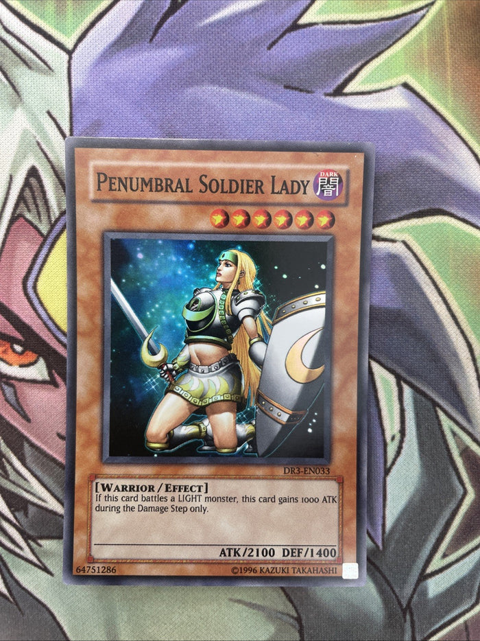 DR3-EN033 Penumbral Solider Lady Super Rare Unlimited Edition NM Yugioh Card