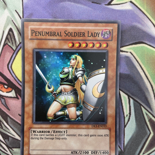 DR3-EN033 Penumbral Solider Lady Super Rare Unlimited Edition NM Yugioh Card