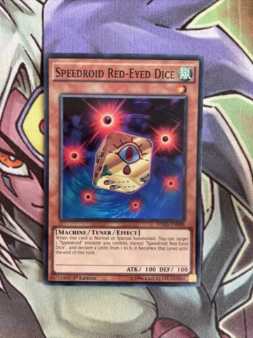 HSRD-EN008 Speedroid Red-Eyed Dice Super Rare 1st Edition NM Yugioh Card