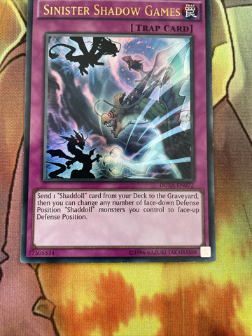 DUEA-EN072 Yugioh Sinister Shadow Games Ultra Rare UNL ED NM (back)