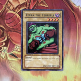 LOB-E063 YuGiOh Terra the Terrible 1st Edition Yugioh card