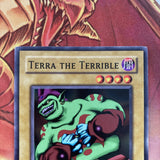 LOB-E063 YuGiOh Terra the Terrible 1st Edition Yugioh card
