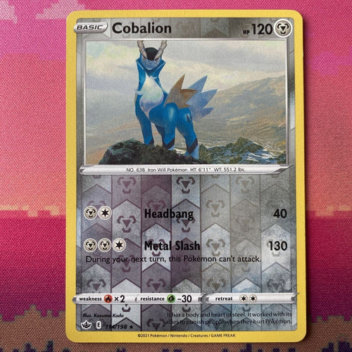 Pokemon Card Coballion Chilling Reign Reverse Holo Rare 114/198 NM