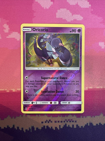 Pokemon Card Oricorio Guardians Rising Reverse Holo Rare 56/145 Near Mint