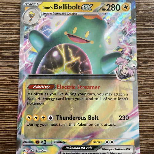 Iono's Bellibolt ex 053/159 Journey Together Double Rare Pokemon Card Near Mint