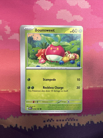 Pokemon Card Boundsweet MISCUT Obsidian Flames 016/197 Near Mint