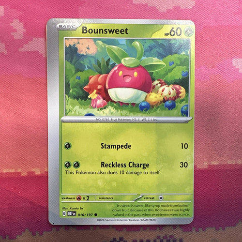 Pokemon Card Boundsweet MISCUT Obsidian Flames 016/197 Near Mint