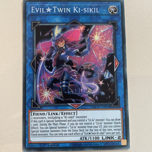 Evil * Twin Ki-Sikil – BLCR-EN096 – Secret Rare – M/NM – 1st Ed Yugioh