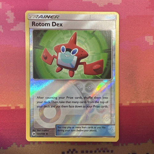 Pokemon Card Rotom Dex Sun & Moon Reverse Holo 131/149 Near Mint