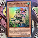 PRIO-EN029 Pilica, Descendant Of Gusto Super Rare UNL Edition NM Yugioh Card