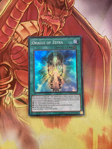PEVO-EN050 YUGIOH ORACLE OF ZEFRA SUPER RARE 1ST EDITION