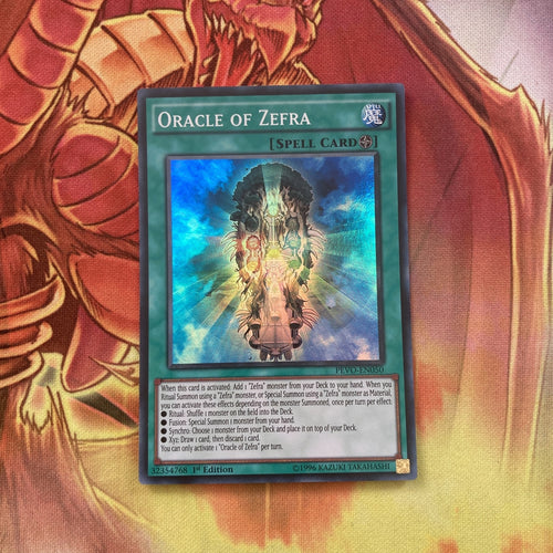 PEVO-EN050 YUGIOH ORACLE OF ZEFRA SUPER RARE 1ST EDITION
