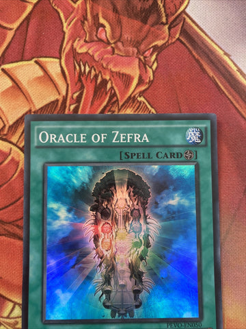 PEVO-EN050 YUGIOH ORACLE OF ZEFRA SUPER RARE 1ST EDITION (back)