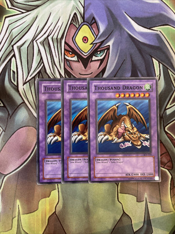 SDJ-023 x3 Thousand Dragon Common Excellent Condition Yugioh