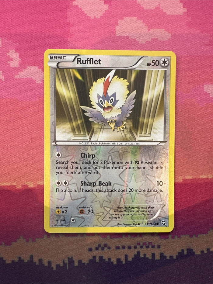 Pokemon Card Rufflet Dragons Exalted Reverse Holo 111/124 Near Mint