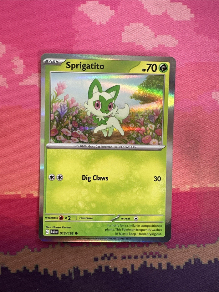 Pokemon Card Sprigatito Paldea Evolved Holo 013/193 Near Mint