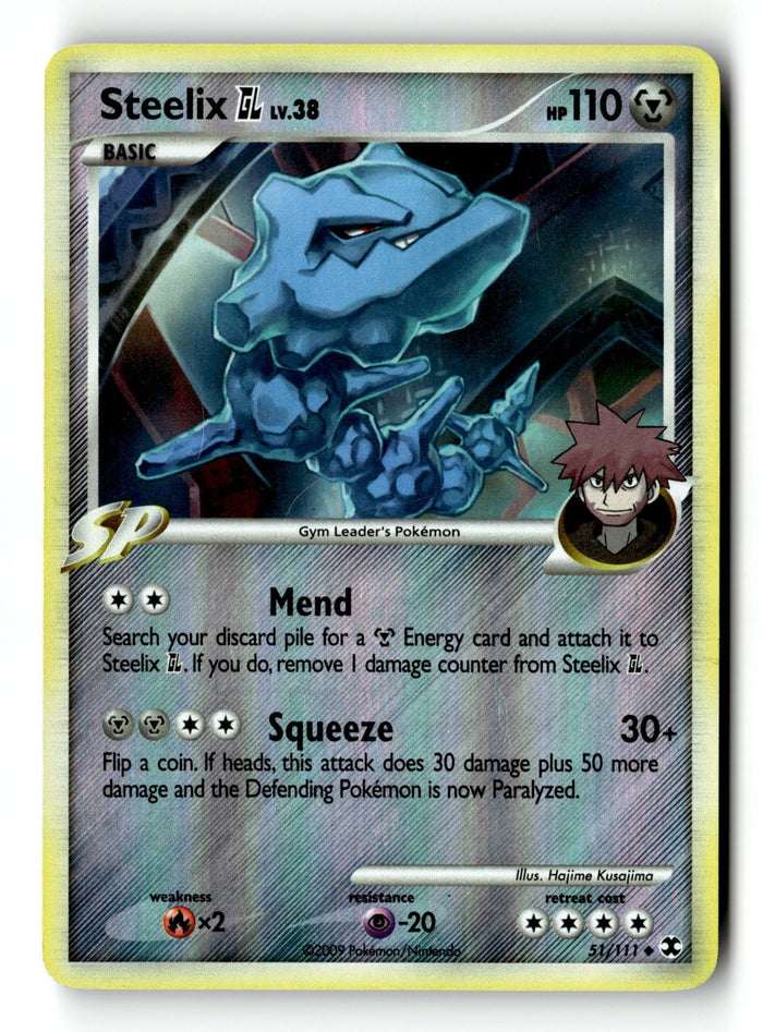 Pokemon Card Steelix GL Reverse Holo LP Rising Rivals 51/111