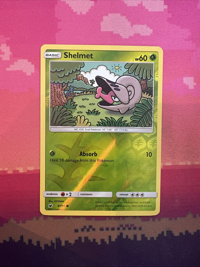 Pokemon Card Shelmet Crimson Invasion Reverse Holo 8/111 Near Mint