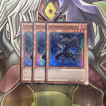 OP01-EN005 Infernoid Patrulea Super Rare x3 Excellent Condition Yugioh