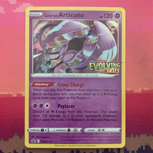 Pokemon Card Galarian Articuno SWSH123 Black Star Promo STAMPED Near Mint