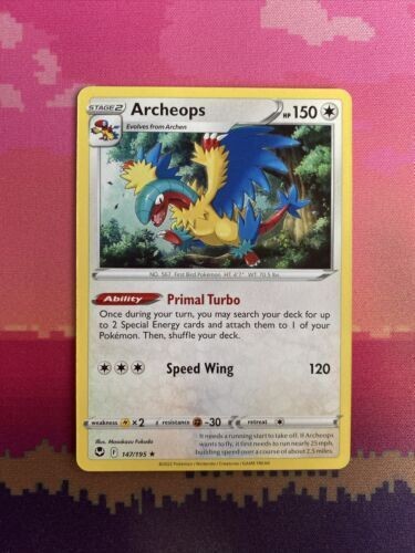 Pokemon Card Archeops Silver Tempest Rare 147/195 NM