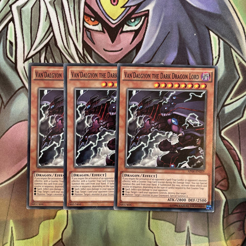AP06-EN019 x3 Van'Dalgyon the Dark Dragon Lord Common Excellent Condition Yugioh