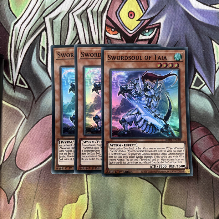 BODE-EN004 x3 Swordsoul of Taia Super Rare Excellent Condition Yugioh