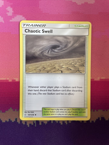 Pokemon Card Chaotic Swell Cosmic Eclipse Uncommon 187/236 NM
