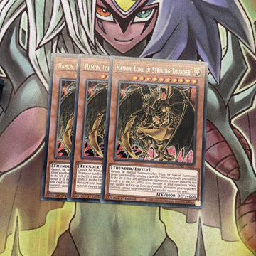 MP21-EN253 x3 Hamon, Lord of Striking Thunder Secret Excellent Conditon Yugioh