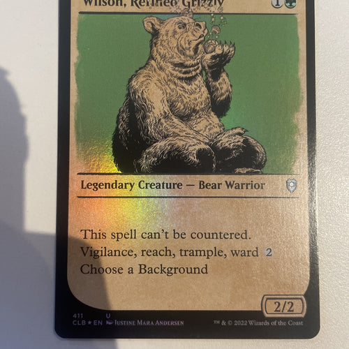 Wilson, Refined Grizzly - SHOWCASE FOIL Battle for Baldur's Gate Excellent MTG