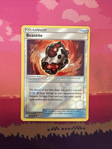 Pokemon Card Beastite Cosmic Eclipse Reverse Holo 185/236 NM