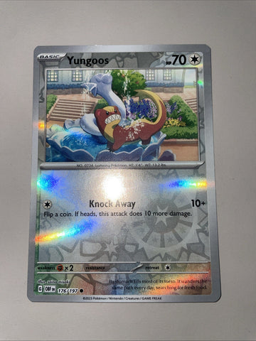 Pokemon Card Yungoos MISPRINT HOLO + REVERSE In ONE Obsidian Flames Near Mint