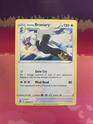 Pokemon Card Hisuian Braviary Silver Tempest Rare 149/195 Near Mint