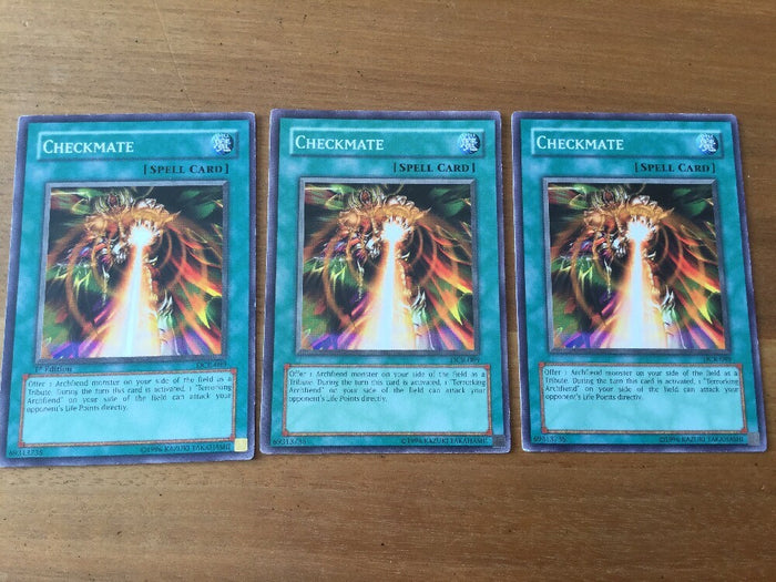 DCR-089 3 x CHECKMATE YuGiOh Playset Yugioh