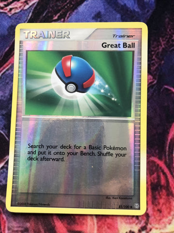 Pokemon Great Ball - 85/100 - Uncommon Reverse Holo Near Mint Diamond & Pearl