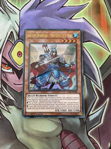 IGAS-EN008 Ancient Warriors - Masterful Sun Mou Ultra 1st Edition NM Yugioh Card