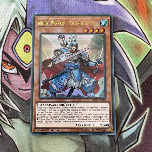 IGAS-EN008 Ancient Warriors - Masterful Sun Mou Ultra 1st Edition NM Yugioh Card