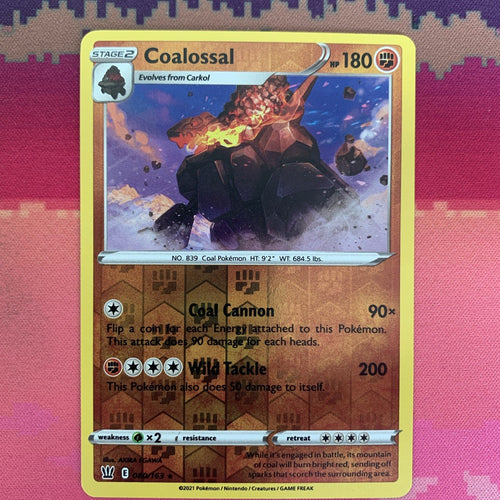 Pokemon Card Coalossal Battle Styles Reverse Holo Rare 080/163 Near Mint