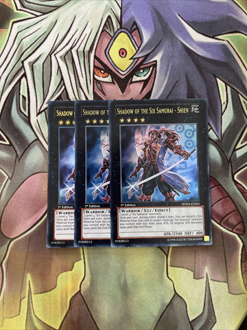 SDWA-EN041 x3 Shadow of the Six Samurai - Shien Ultra Excellent Condition Yugioh